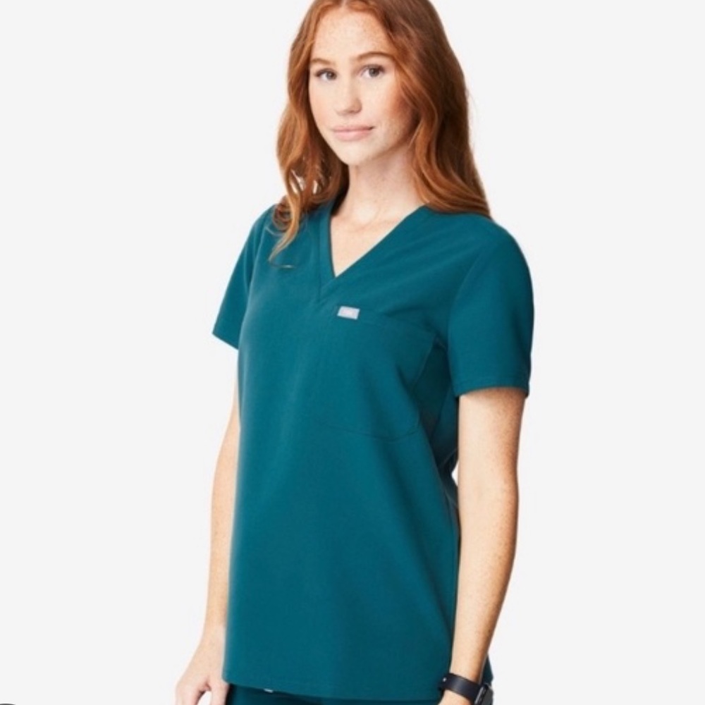 Figs Caribbean blue top XL